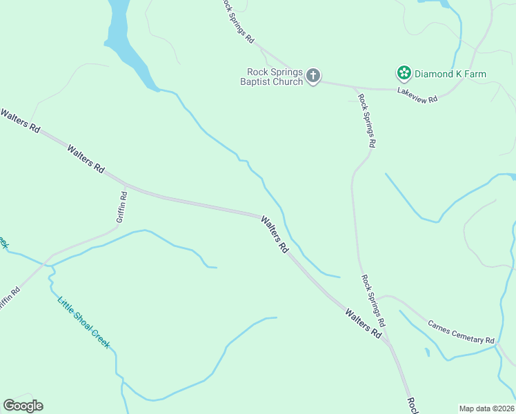 map of restaurants, bars, coffee shops, grocery stores, and more near 646 Walters Road in Lavonia