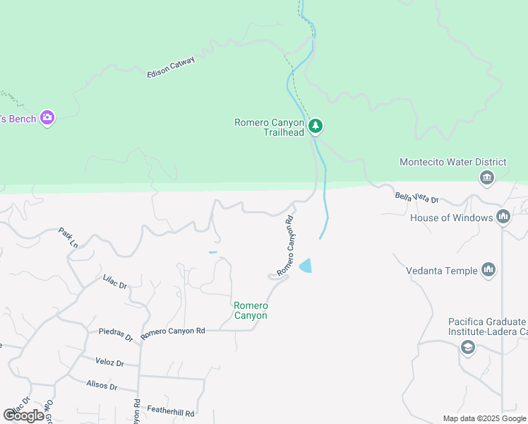 map of restaurants, bars, coffee shops, grocery stores, and more near 2200 Bella Vista Drive in Montecito