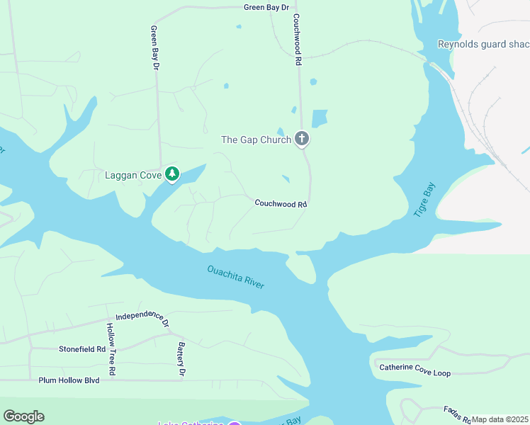 map of restaurants, bars, coffee shops, grocery stores, and more near 601 Couchwood Road in Garland County