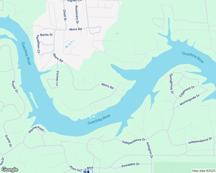 map of restaurants, bars, coffee shops, grocery stores, and more near 1168 Akers Road in Garland County