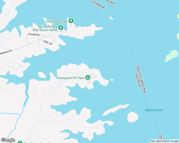 map of restaurants, bars, coffee shops, grocery stores, and more near 261 Sentu Way in Hartwell