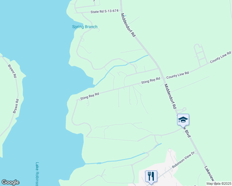 map of restaurants, bars, coffee shops, grocery stores, and more near State Road S-13-673 in Hartsville