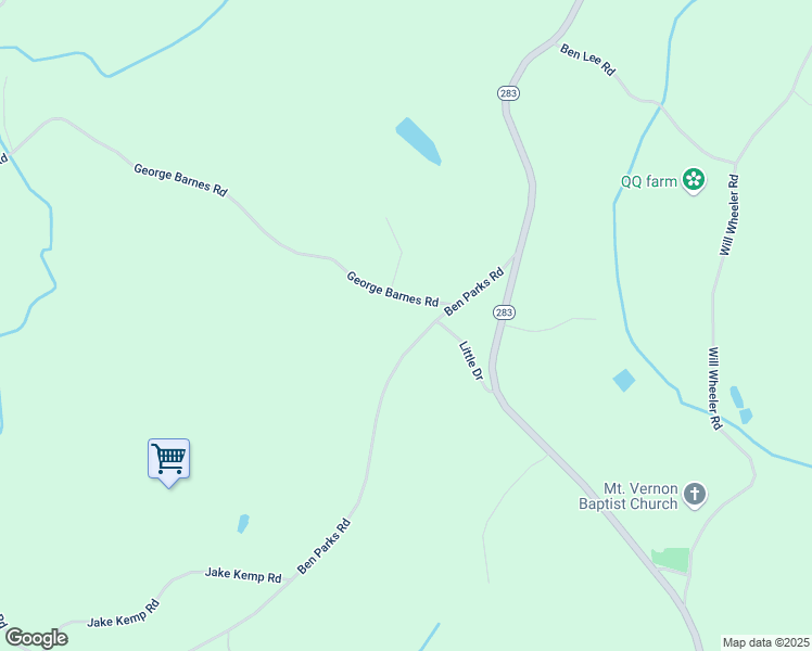 map of restaurants, bars, coffee shops, grocery stores, and more near 6771 Ben Parks Road in Murrayville