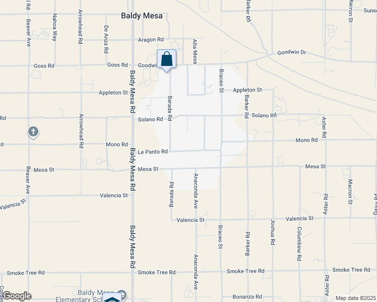 map of restaurants, bars, coffee shops, grocery stores, and more near 9915 Le Panto Road in Phelan