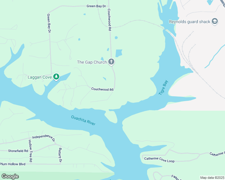 map of restaurants, bars, coffee shops, grocery stores, and more near 601 Couchwood Road in Garland County