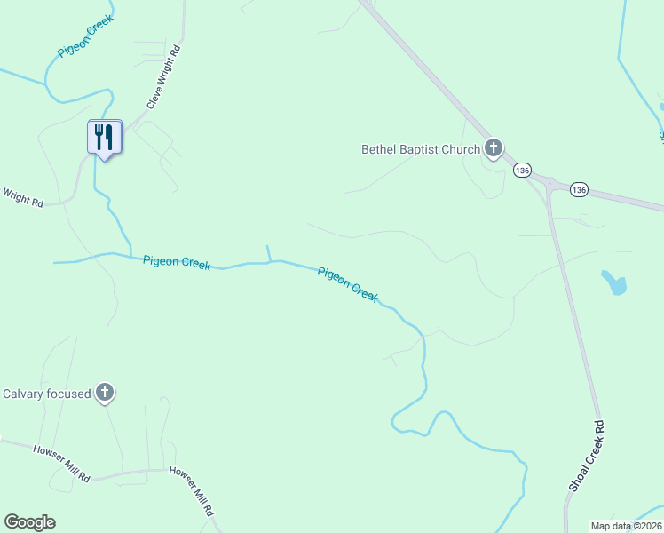 map of restaurants, bars, coffee shops, grocery stores, and more near 681 Pigeon Creek Drive in Dawsonville