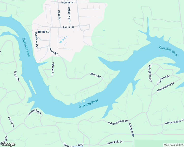 map of restaurants, bars, coffee shops, grocery stores, and more near 1127 Akers Road in Garland County