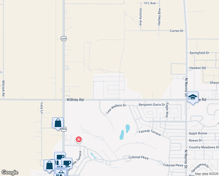 map of restaurants, bars, coffee shops, grocery stores, and more near 201 Asher Drive in Clovis
