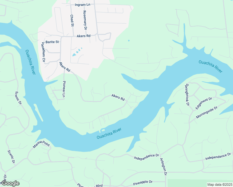 map of restaurants, bars, coffee shops, grocery stores, and more near 1127 Akers Road in Garland County