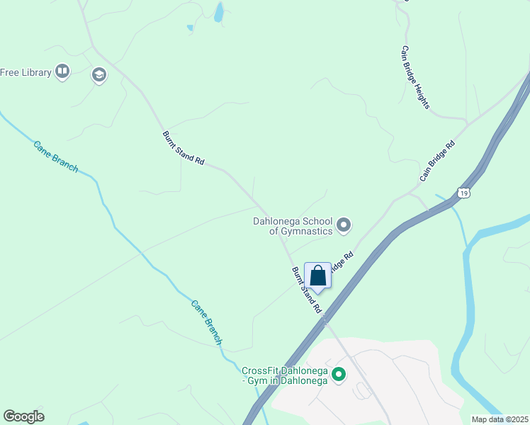 map of restaurants, bars, coffee shops, grocery stores, and more near 0 Etowah Ridge in Dahlonega