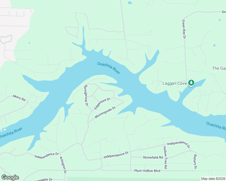 map of restaurants, bars, coffee shops, grocery stores, and more near 253 Springbrook Drive in Garland County