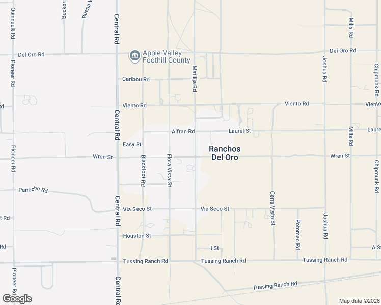 map of restaurants, bars, coffee shops, grocery stores, and more near 10912 Matilija Road in Apple Valley