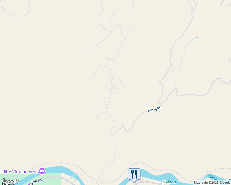 map of restaurants, bars, coffee shops, grocery stores, and more near 30058 Briggs Road in Agua Dulce