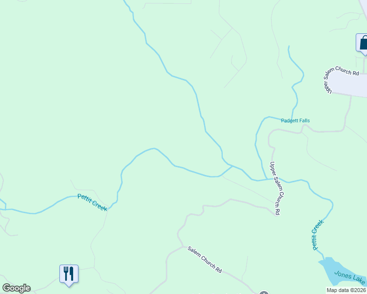 map of restaurants, bars, coffee shops, grocery stores, and more near 110 Pettit Road in Jasper