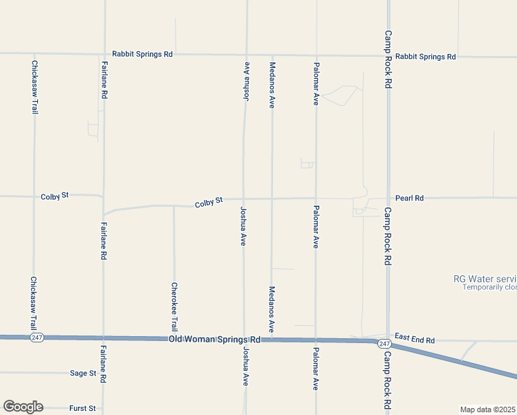 map of restaurants, bars, coffee shops, grocery stores, and more near 36529 Colby Street in Lucerne Valley