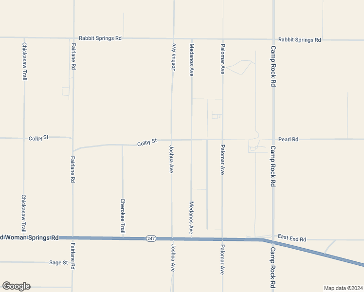 map of restaurants, bars, coffee shops, grocery stores, and more near 36529 Colby Street in Lucerne Valley