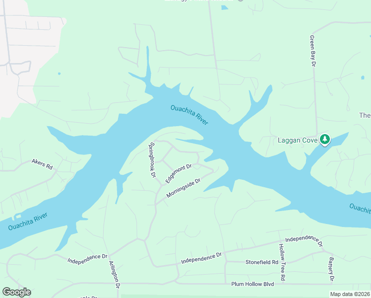 map of restaurants, bars, coffee shops, grocery stores, and more near 245 Springbrook Drive in Hot Springs