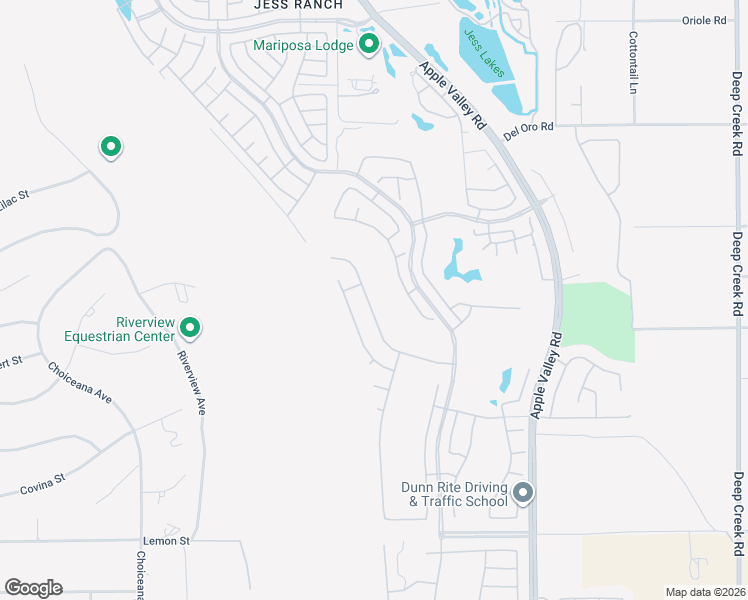 map of restaurants, bars, coffee shops, grocery stores, and more near 11013 Phoenix Road in Apple Valley