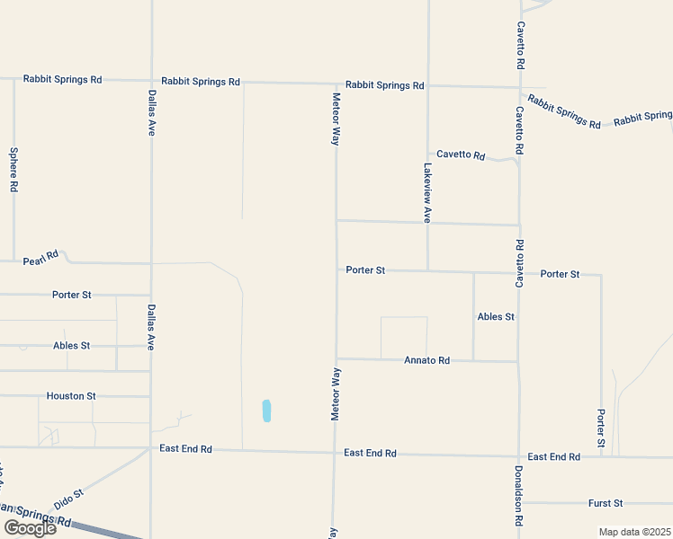map of restaurants, bars, coffee shops, grocery stores, and more near Porter Street in Lucerne Valley