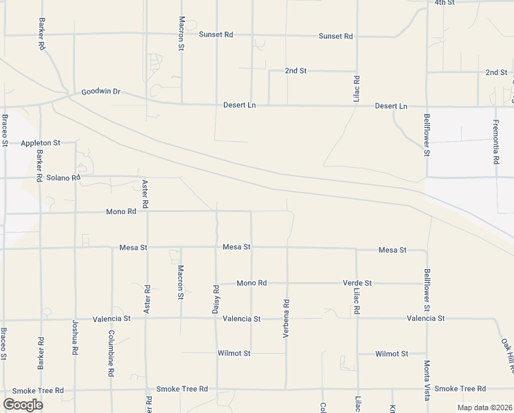 map of restaurants, bars, coffee shops, grocery stores, and more near 10804 Mono Road in Victorville