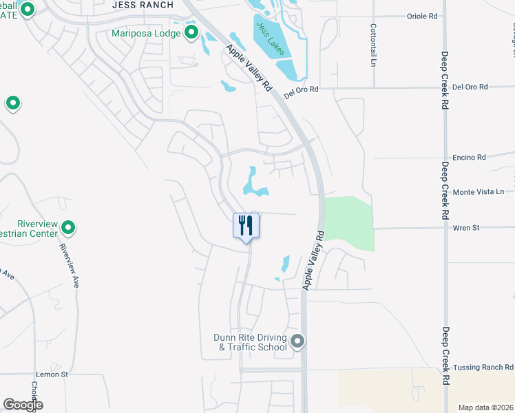 map of restaurants, bars, coffee shops, grocery stores, and more near 19506 Vermillion Lane in Apple Valley