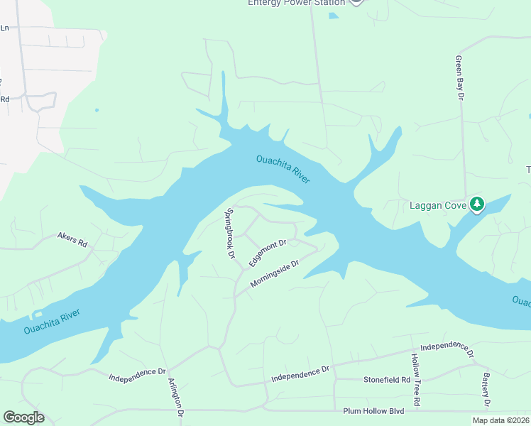 map of restaurants, bars, coffee shops, grocery stores, and more near 245 Springbrook Drive in Hot Springs