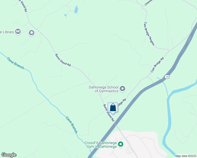 map of restaurants, bars, coffee shops, grocery stores, and more near 70 Etowah Ridge in Dawsonville