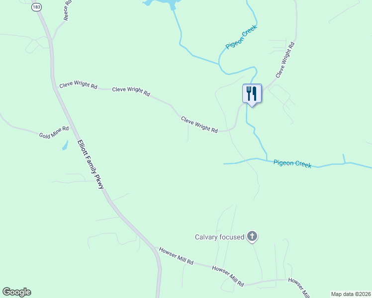 map of restaurants, bars, coffee shops, grocery stores, and more near 536 Cleve Wright Road in Dawsonville