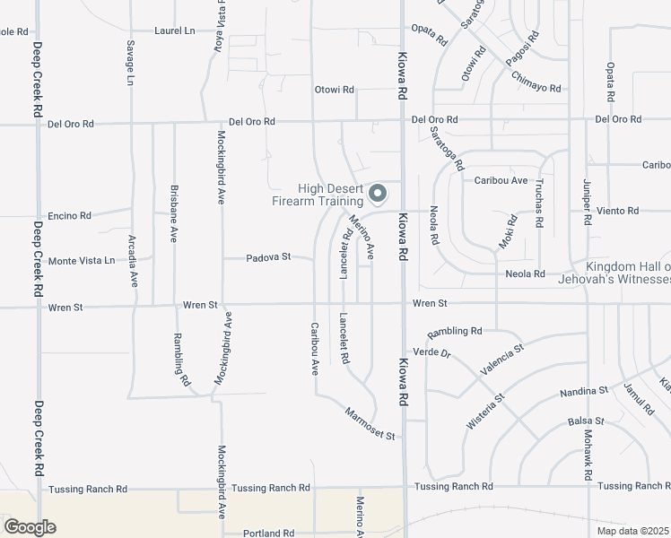 map of restaurants, bars, coffee shops, grocery stores, and more near 10970 Lancelet Road in Apple Valley