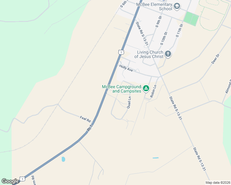 map of restaurants, bars, coffee shops, grocery stores, and more near 28203 U.S. 1 in McBee