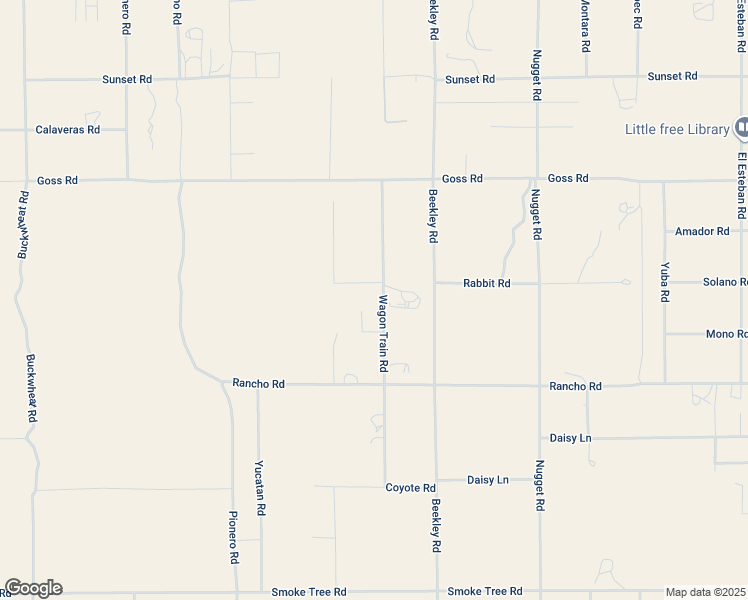 map of restaurants, bars, coffee shops, grocery stores, and more near 11076 Wagon Train Road in Phelan