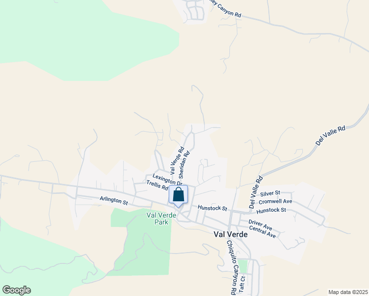 map of restaurants, bars, coffee shops, grocery stores, and more near 29228 Val Verde Road in Val Verde