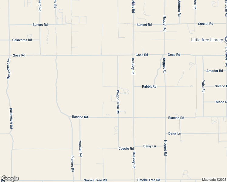 map of restaurants, bars, coffee shops, grocery stores, and more near 11076 Wagon Train Road in Phelan
