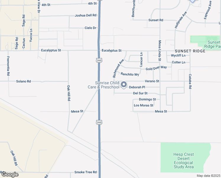 map of restaurants, bars, coffee shops, grocery stores, and more near 12197 Deborah Place in Victorville