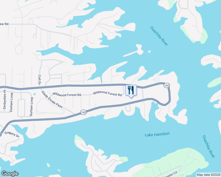 map of restaurants, bars, coffee shops, grocery stores, and more near 1203 Marion Anderson Road in Hot Springs