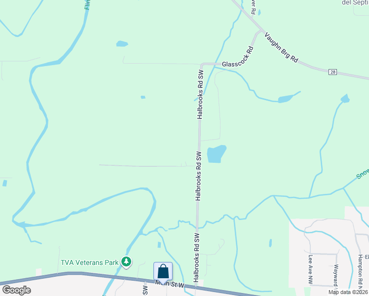 map of restaurants, bars, coffee shops, grocery stores, and more near 358 Halbrooks Road Southwest in Hartselle