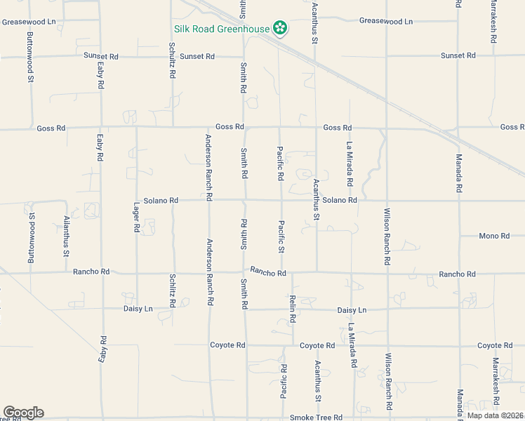 map of restaurants, bars, coffee shops, grocery stores, and more near 6151 Solano Road in Phelan