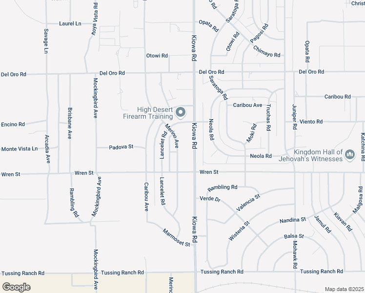 map of restaurants, bars, coffee shops, grocery stores, and more near 11005 Merino Avenue in Apple Valley