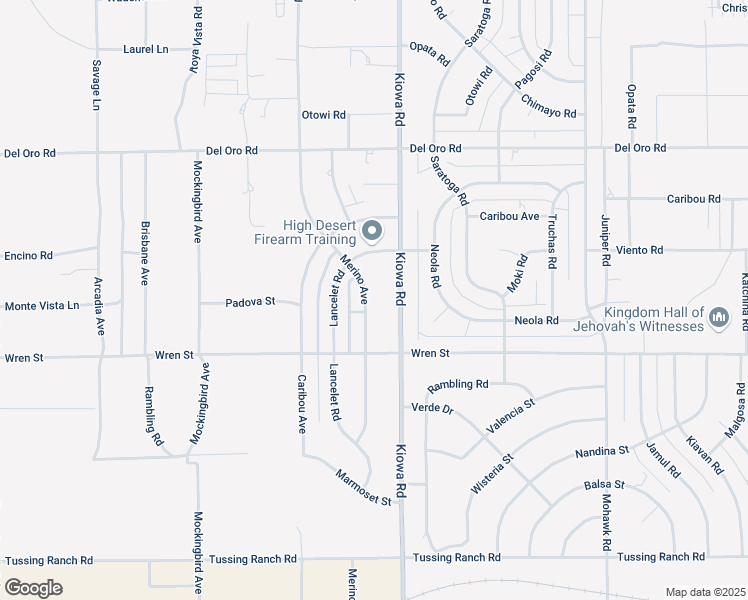 map of restaurants, bars, coffee shops, grocery stores, and more near 11005 Merino Avenue in Apple Valley