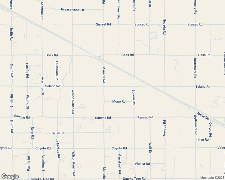 map of restaurants, bars, coffee shops, grocery stores, and more near 7875 Solano Road in Phelan