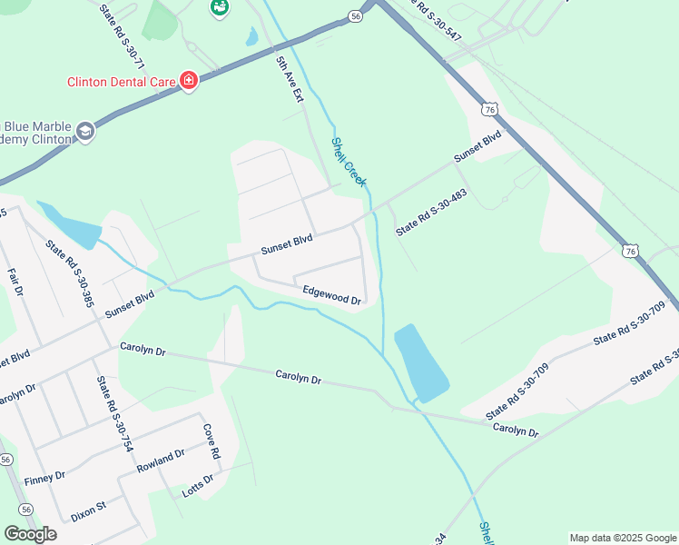 map of restaurants, bars, coffee shops, grocery stores, and more near 25 Edgewood Circle in Clinton