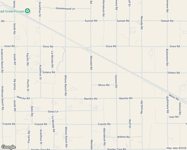 map of restaurants, bars, coffee shops, grocery stores, and more near 11075 Manada Road in Phelan