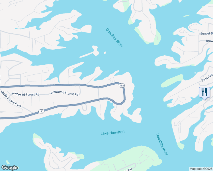 map of restaurants, bars, coffee shops, grocery stores, and more near 1454 Marion Anderson Road in Hot Springs