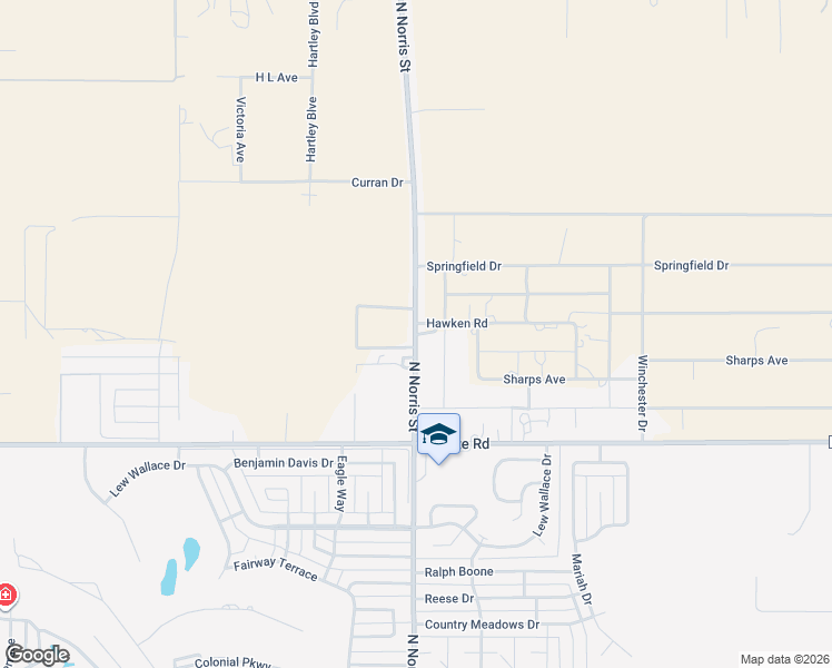 map of restaurants, bars, coffee shops, grocery stores, and more near 4801 North Norris Street in Clovis