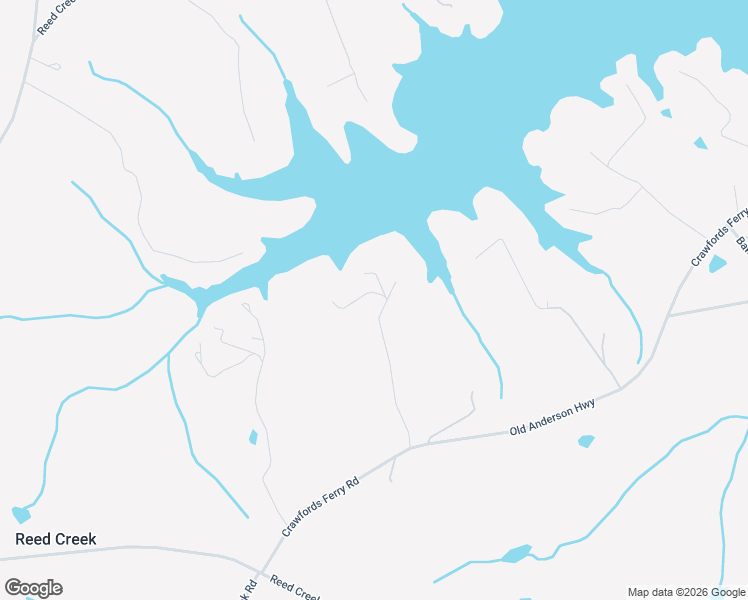 map of restaurants, bars, coffee shops, grocery stores, and more near 377 Flint Road in Hartwell