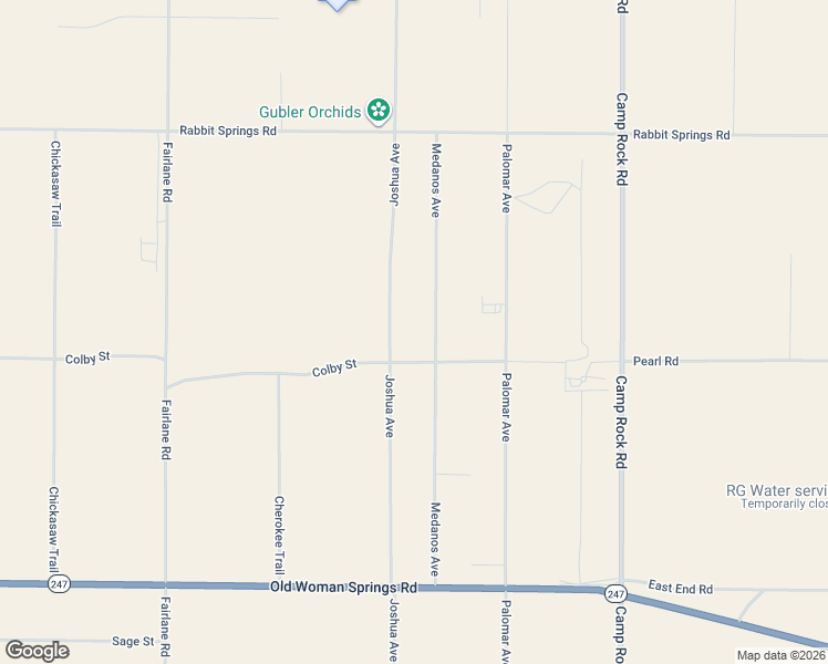 map of restaurants, bars, coffee shops, grocery stores, and more near 11050 Medanos Avenue in Lucerne Valley