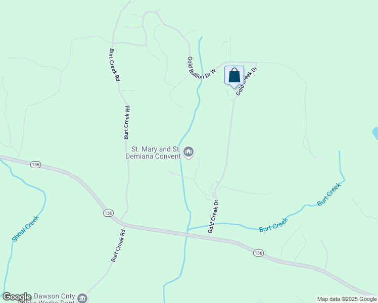 map of restaurants, bars, coffee shops, grocery stores, and more near 185 Makers Way in Dawsonville