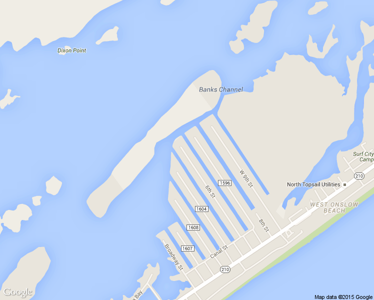 map of restaurants, bars, coffee shops, grocery stores, and more near 6110 6th Street in Surf City