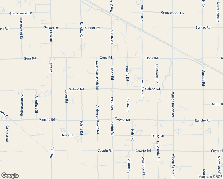map of restaurants, bars, coffee shops, grocery stores, and more near Smith Road in Phelan
