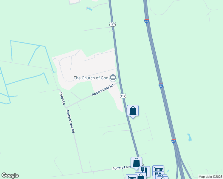 map of restaurants, bars, coffee shops, grocery stores, and more near 85 Porters Lane Road in Rocky Point
